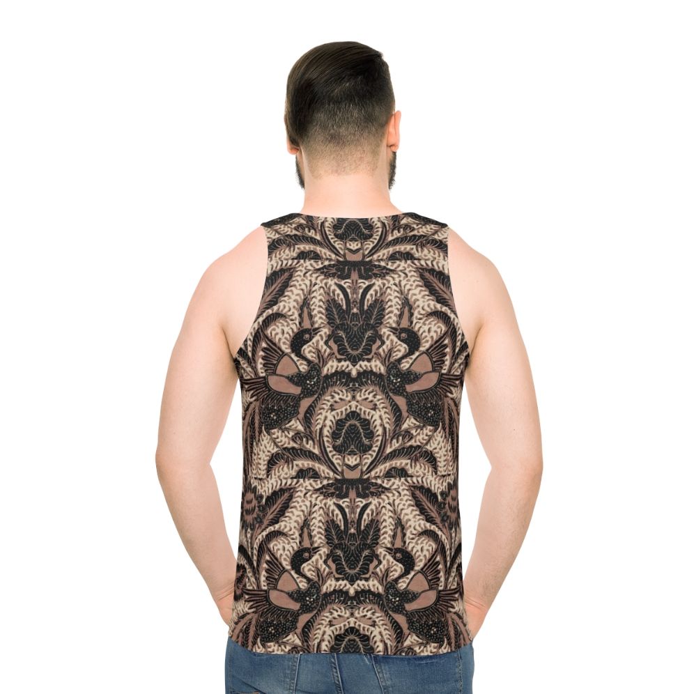 Batik Unisex Tank Top with Bird and Flower Motif