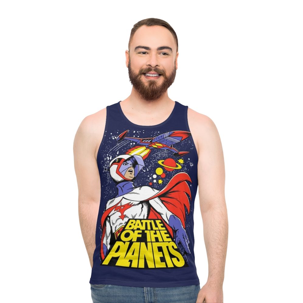 Battle of the Planets anime-themed unisex tank top