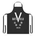 Battlefield inspired apron for gamers, featuring digital camo and war-themed design