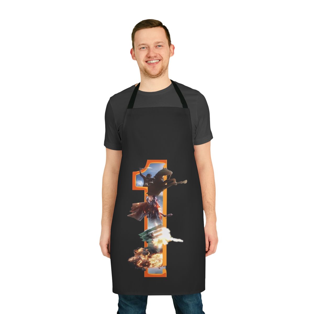 Battlefield-inspired military-style apron for gamers