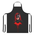 Batwoman-inspired apron with red bat symbol and design