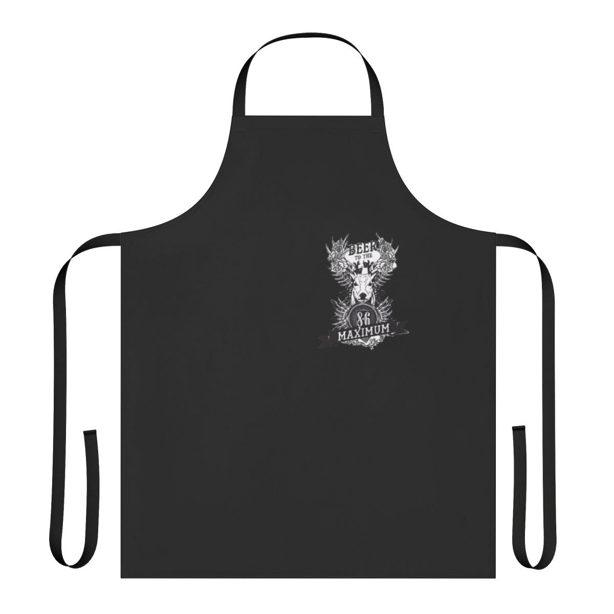 Bavarian-inspired apron with beer and guitar design
