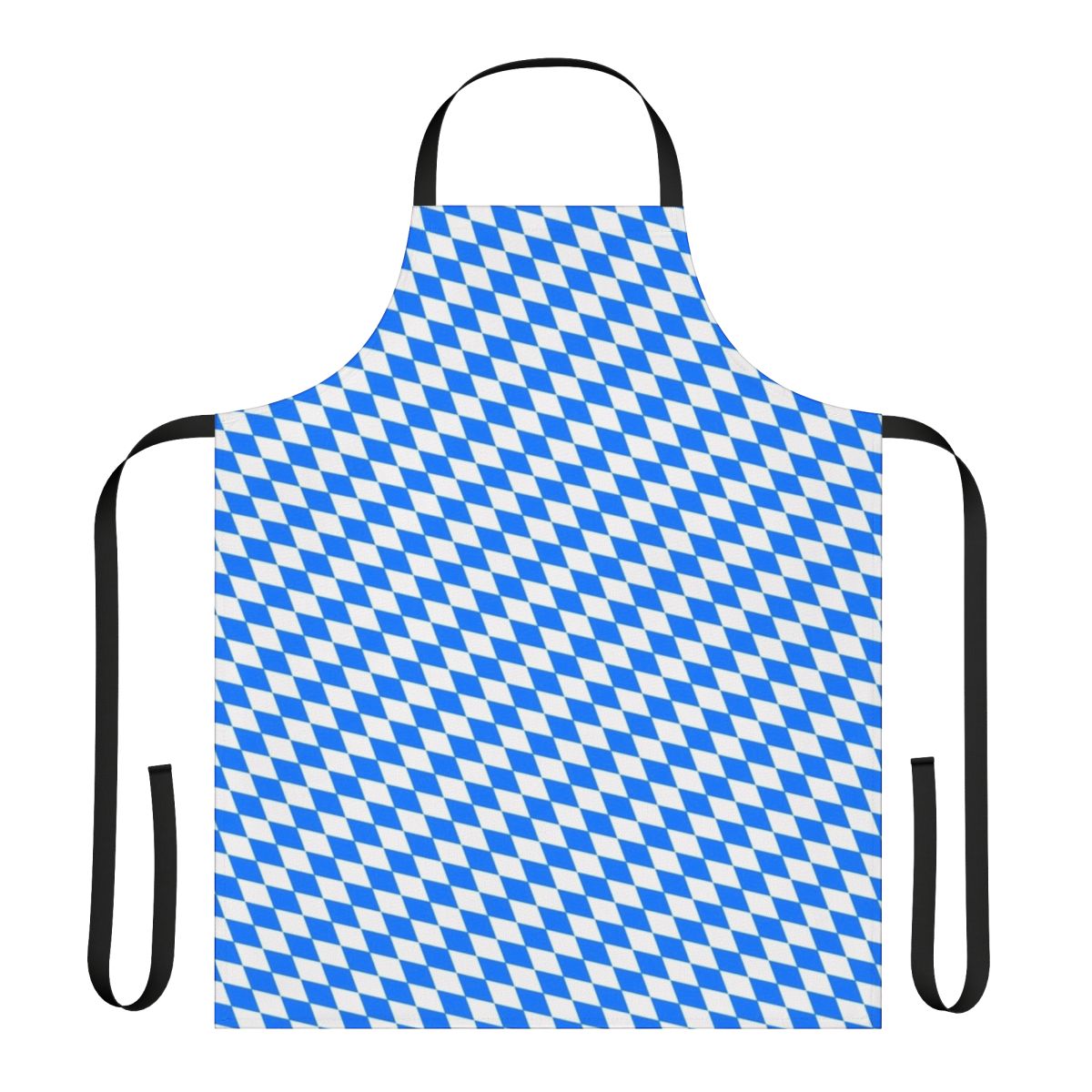 Bavarian blue and white diamond pattern apron