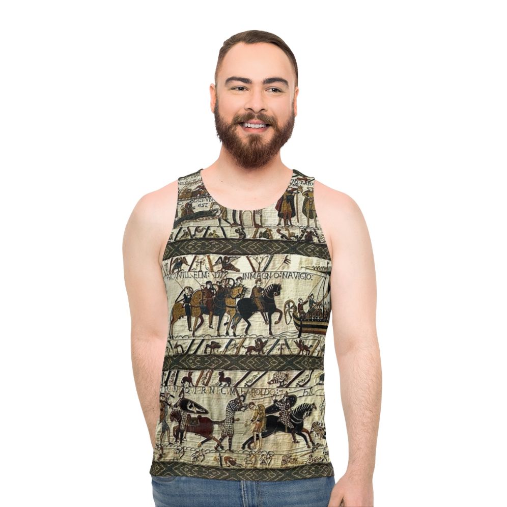 Bayeux Tapestry inspired unisex tank top