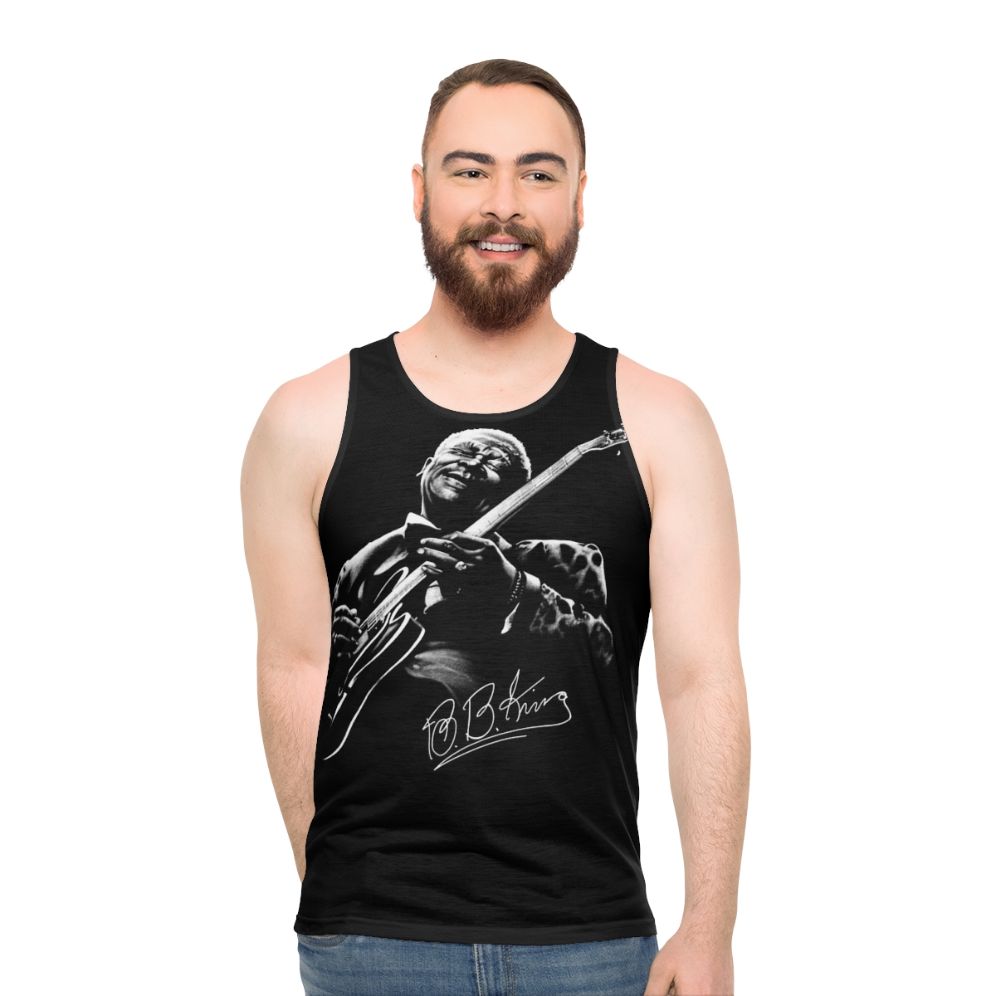 BB King Unisex Tank Top featuring Lucille guitar