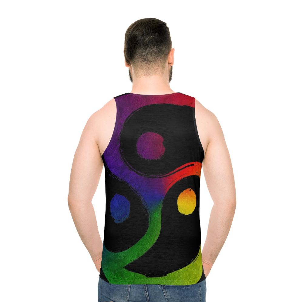 Unisex BDSM Triskelion LGBT Pride Rainbow Tank Top