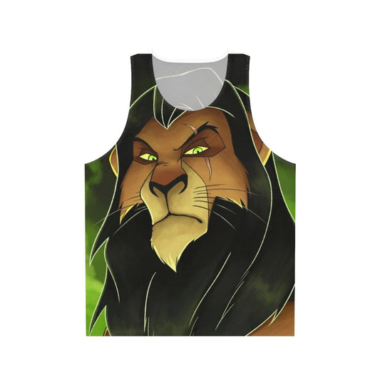 Unisex tank top with 'Be Prepared' lion king design