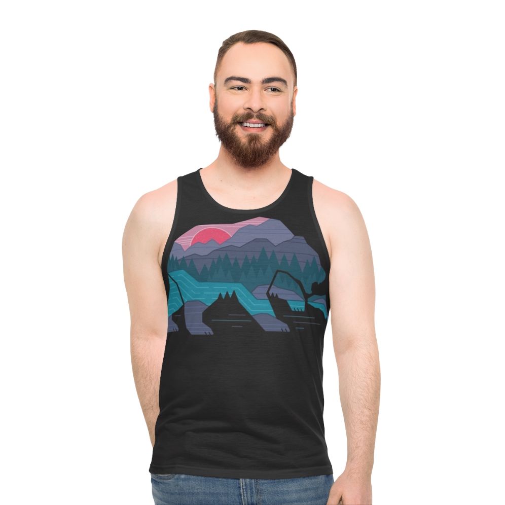 Bear Country Unisex Nature Inspired Tank Top