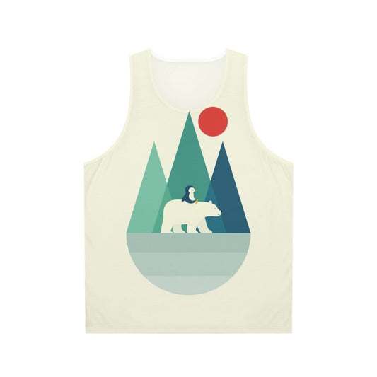 Unisex bear geometric tank top