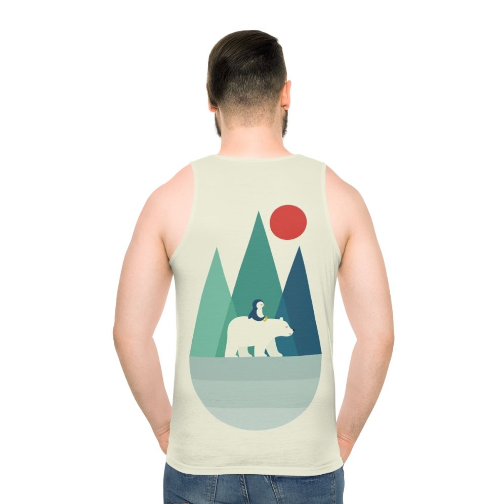 Unisex bear geometric tank top