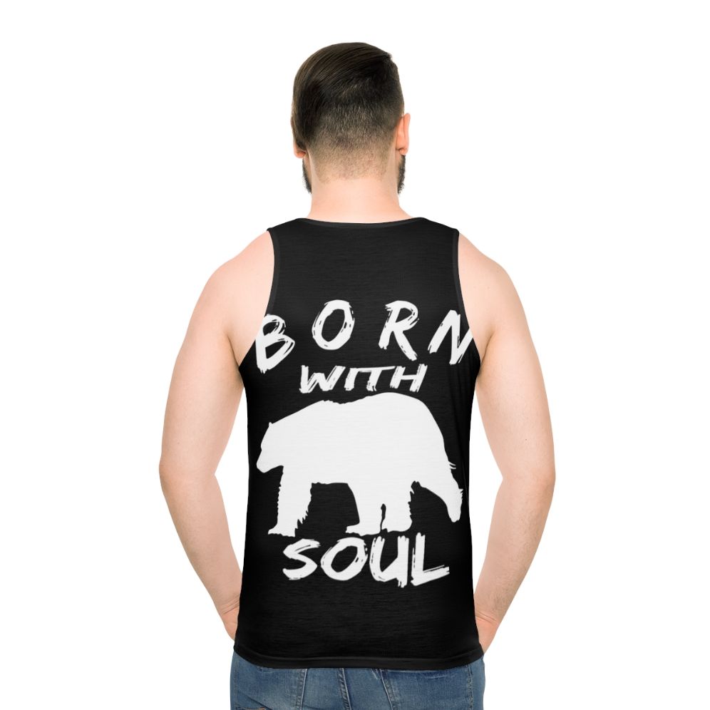 Unisex tank top with bear soul design