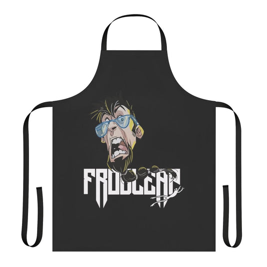 Bearded Leo Apron - A nature-inspired kitchen apron featuring a whimsical bearded frog or toad design