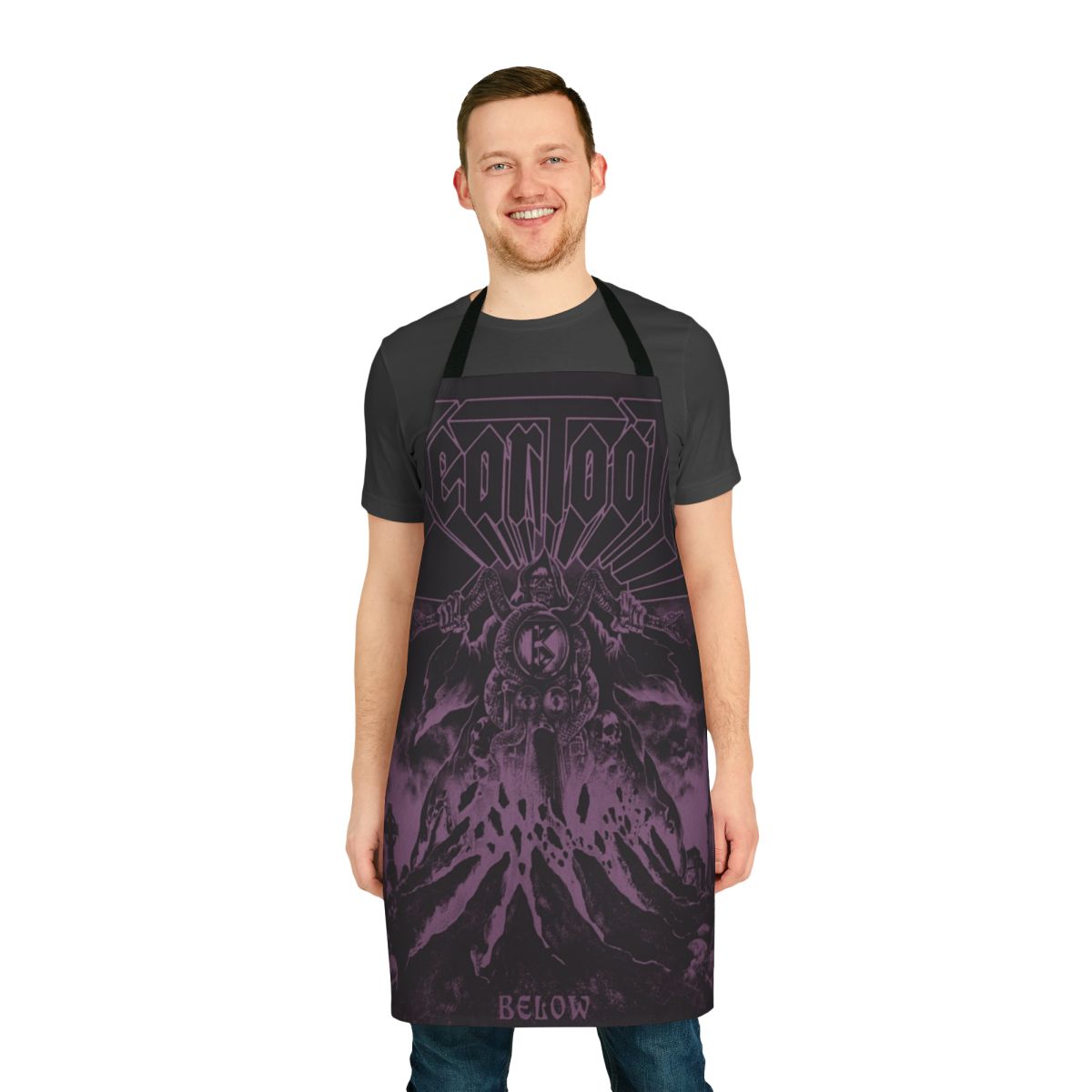Beartooth-inspired apron with band logo and lyrics
