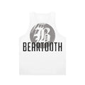 Beartooth logo unisex tank top with scratches and claw marks design