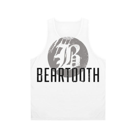 Beartooth logo unisex tank top with scratches and claw marks design