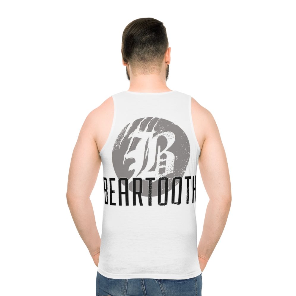 Beartooth logo unisex tank top with scratches and claw marks design