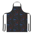Beat Saber-inspired black apron with floating blocks design