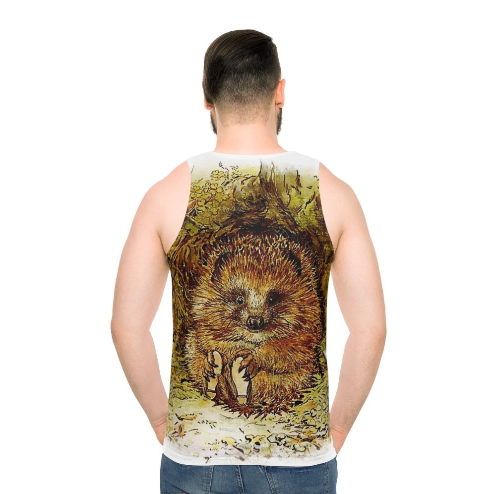 Beatrix Potter inspired unisex tank top with hedgehog design
