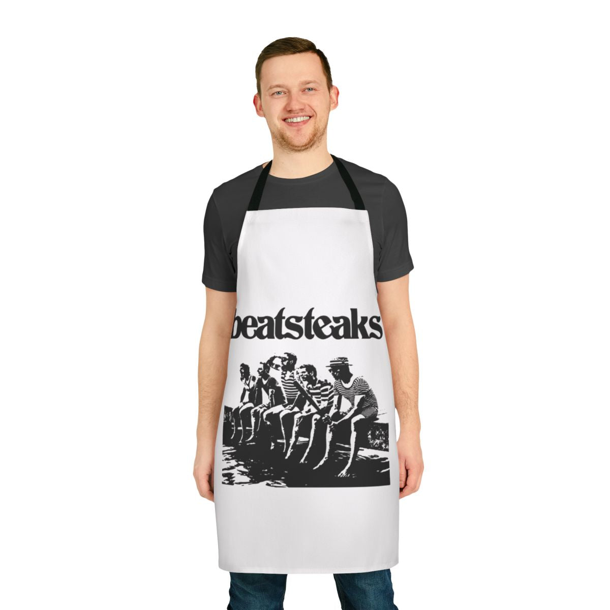 Beatsteaks-inspired faforit apron with band name and music-themed design