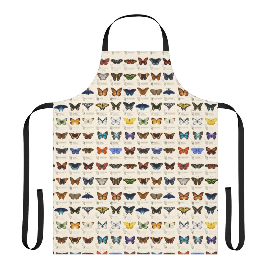 Butterflies of North America Apron featuring a detailed educational design