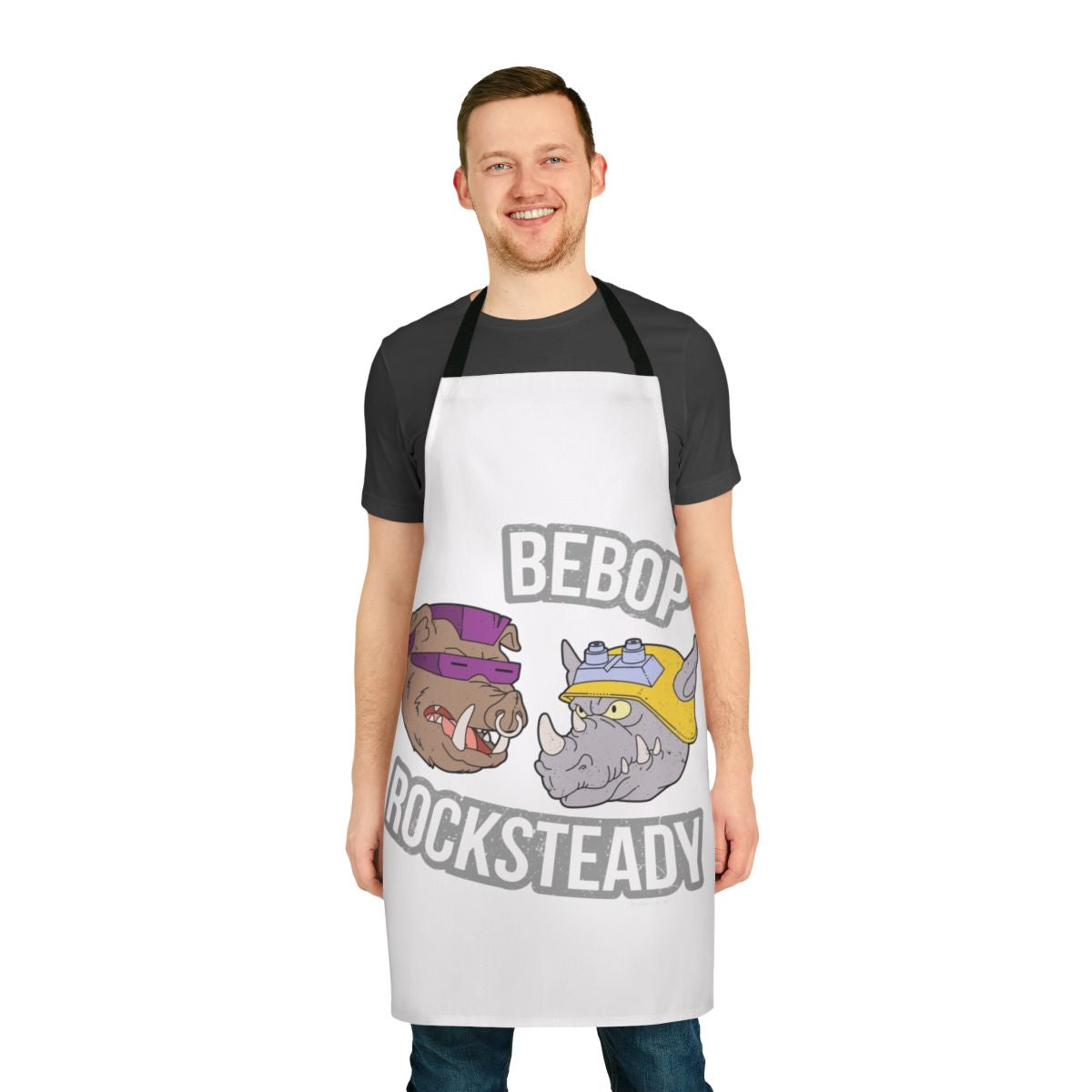 Bebop and Rocksteady inspired apron for Teenage Mutant Ninja Turtles fans
