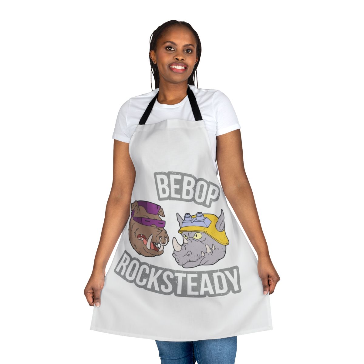Bebop and Rocksteady inspired apron for Teenage Mutant Ninja Turtles fans