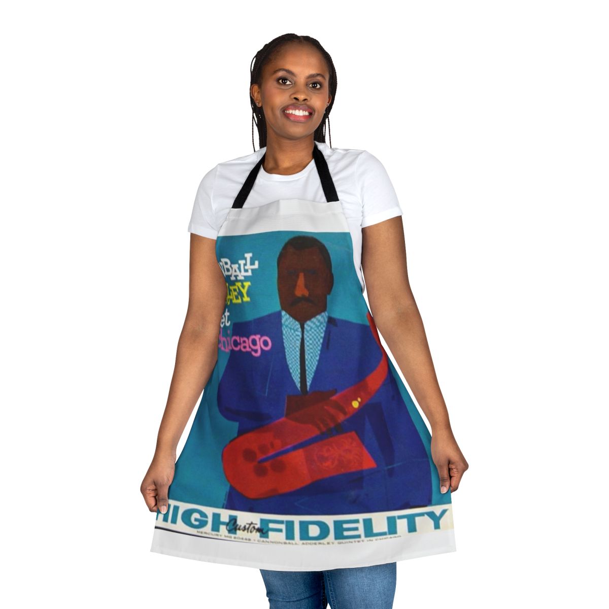Jazz musician apron featuring the Cannonball Adderley Quintet