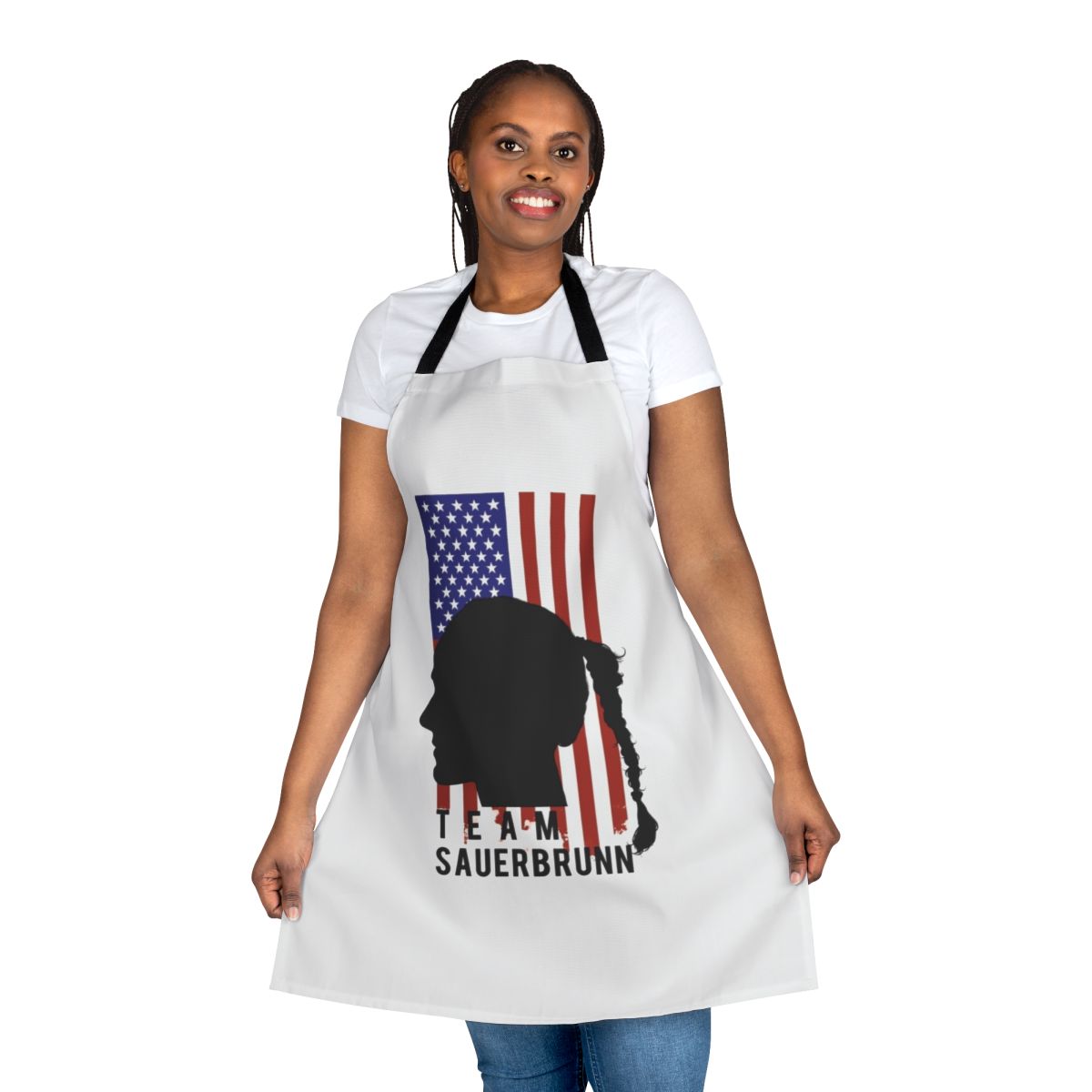Becky Sauerbrunn inspired soccer team apron with USWNT and FC Kansas City graphics