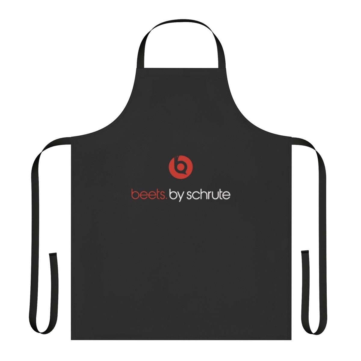 Beet-themed apron with Dwight Schrute's "Beets by Schrute" design