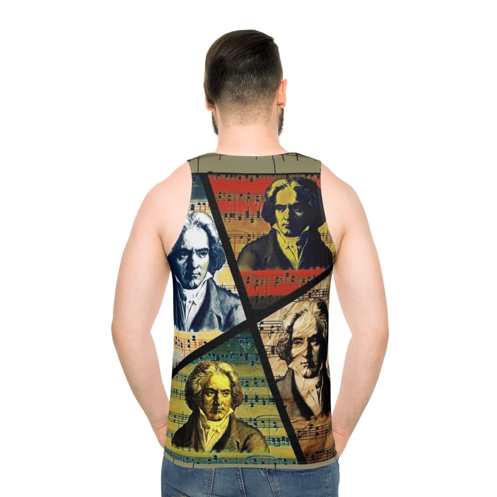 Beethoven classical art collage unisex tank top
