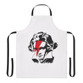 Apron featuring a design inspired by Beethoven and Ziggy Stardust music legends