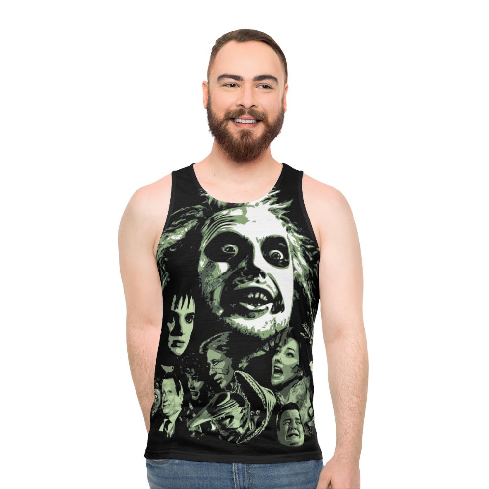 Beetlejuice unisex tank top featuring the iconic movie character