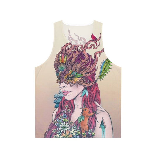 Unisex 'Before All Things' psychedelic nature-inspired tank top