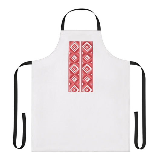 Belarusian protest apron featuring national symbols and emblems