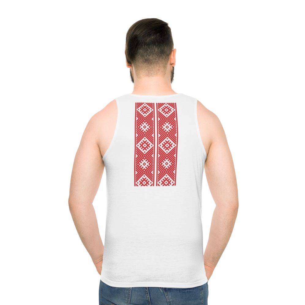 Belarusian tank top featuring national emblem