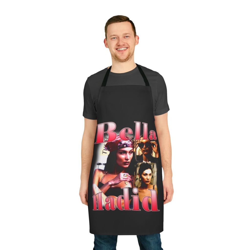 Bella Hadid inspired Y2K style bootleg apron with trendy graphics
