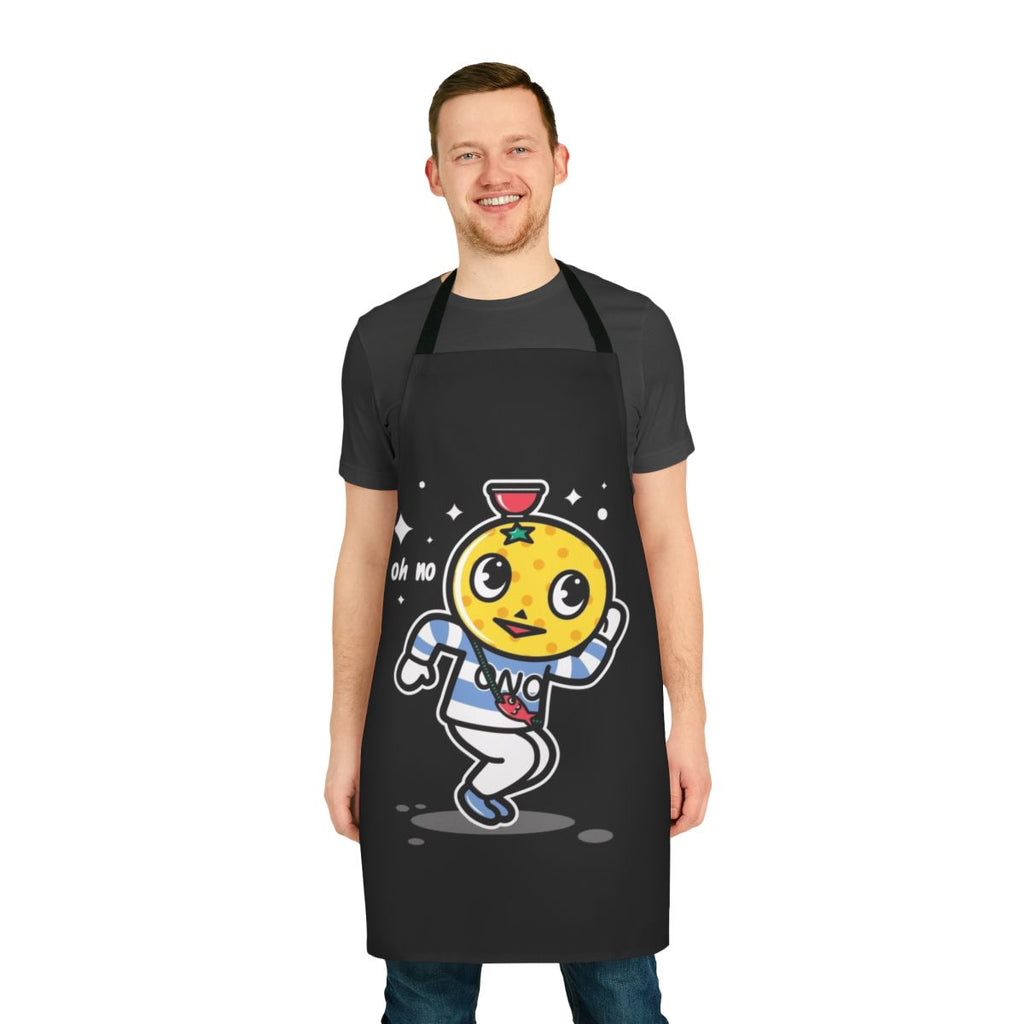 Vibrant orange apron featuring a beloved video game mascot character