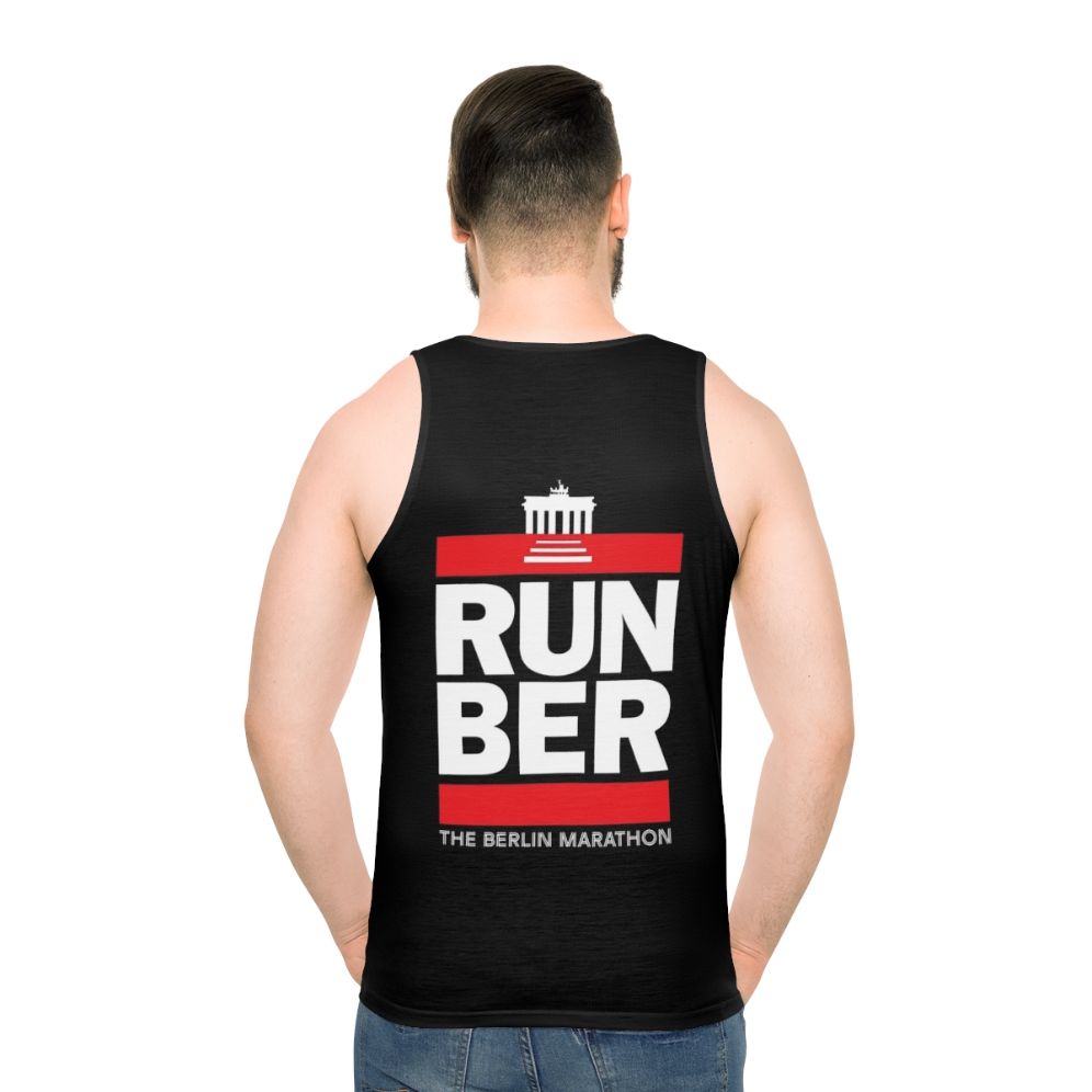 Germany marathon runner wearing a Berlin marathon tank top