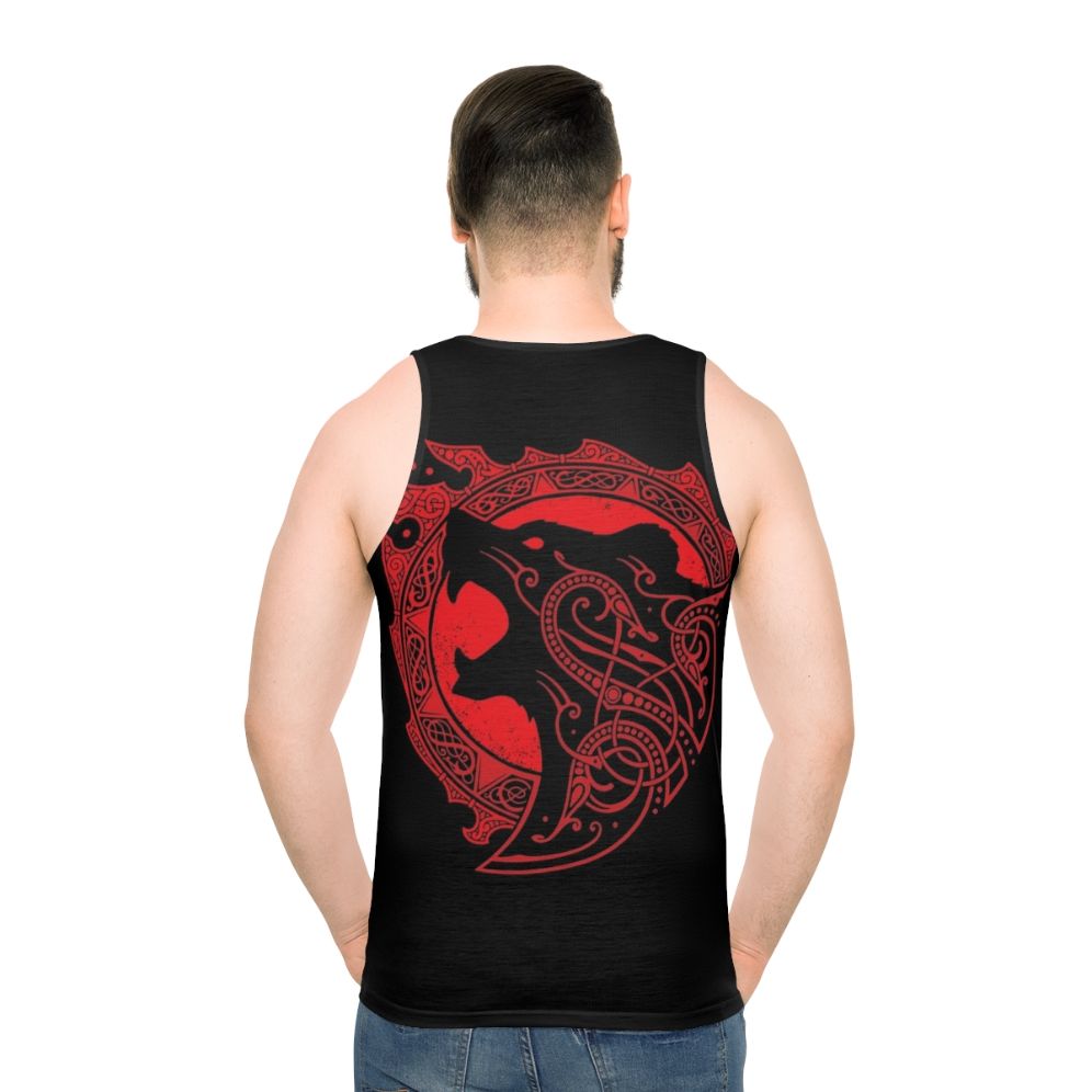 Berserker rage unisex tank top with viking knotwork design