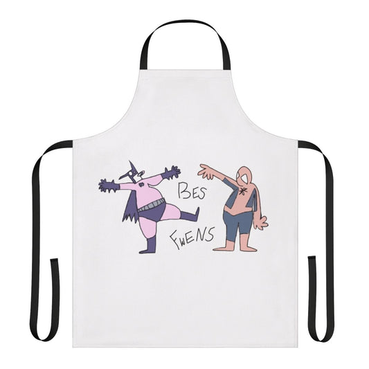 Best friends superhero themed apron with slang and quotes