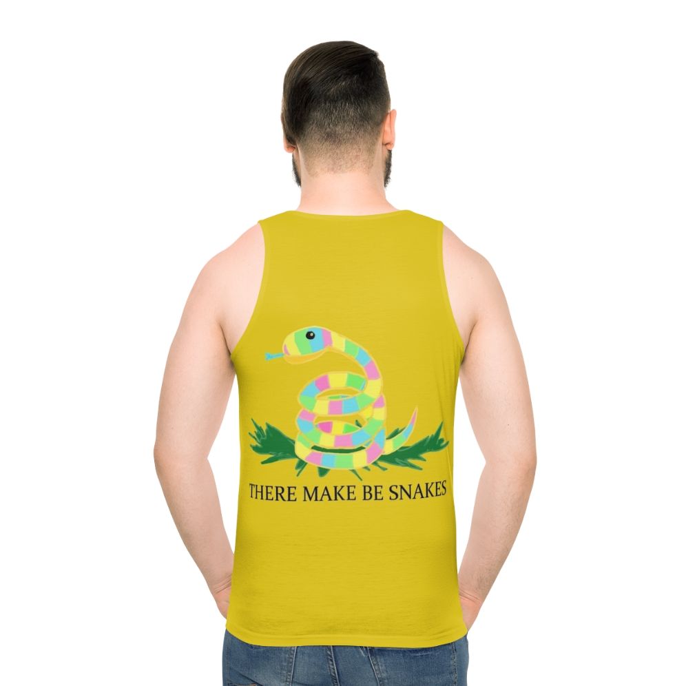 Unisex tank top with snake graphic