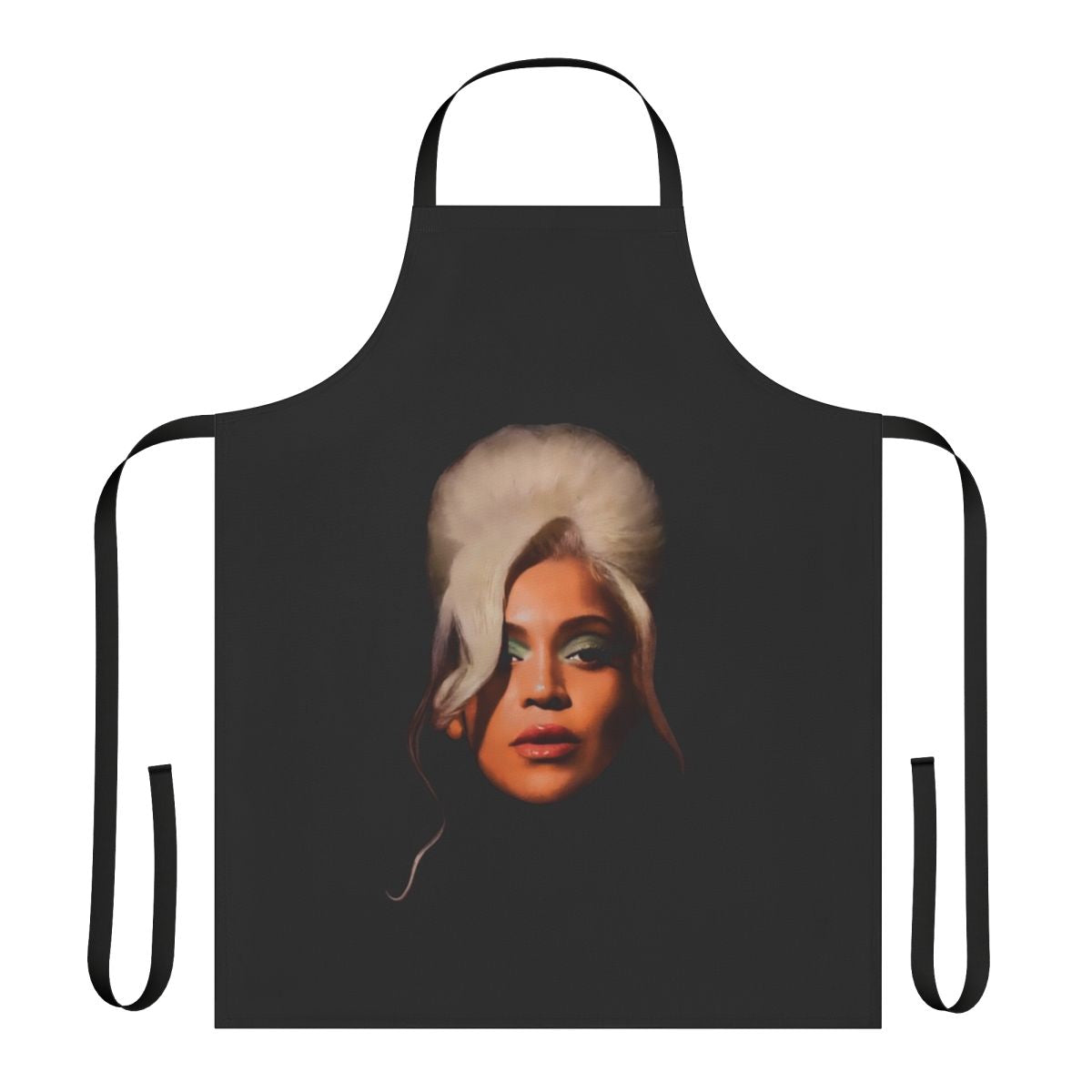 Beyoncé-inspired apron featuring the singer's name and references to her "Renaissance" album and tour