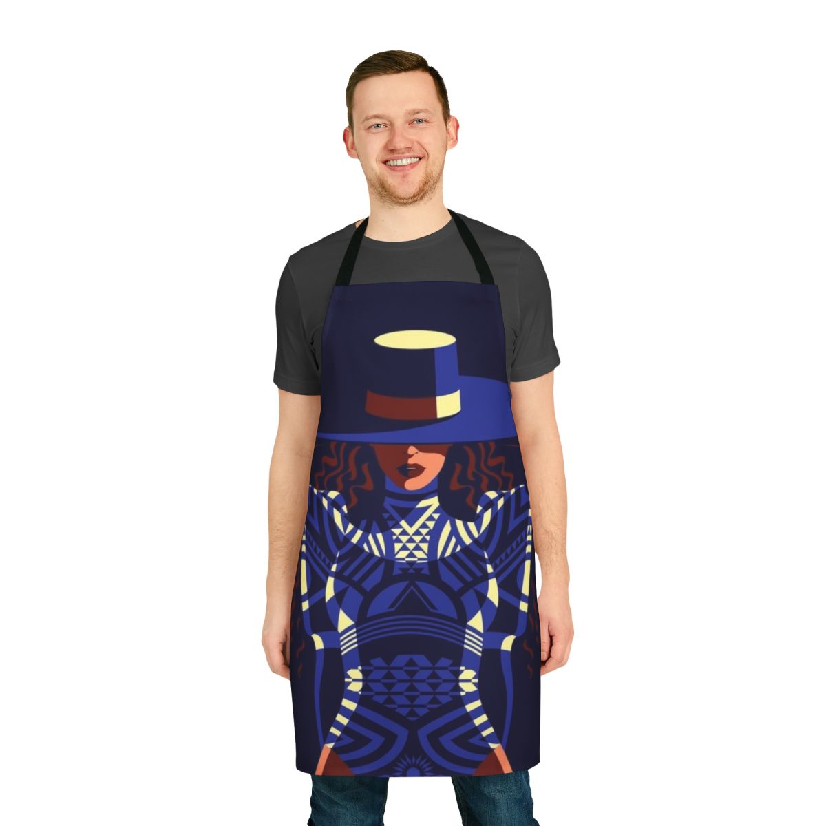 Stylish Beyonce-inspired apron with bold design