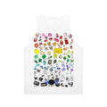 BFDI and TPOT characters printed on a unisex tank top