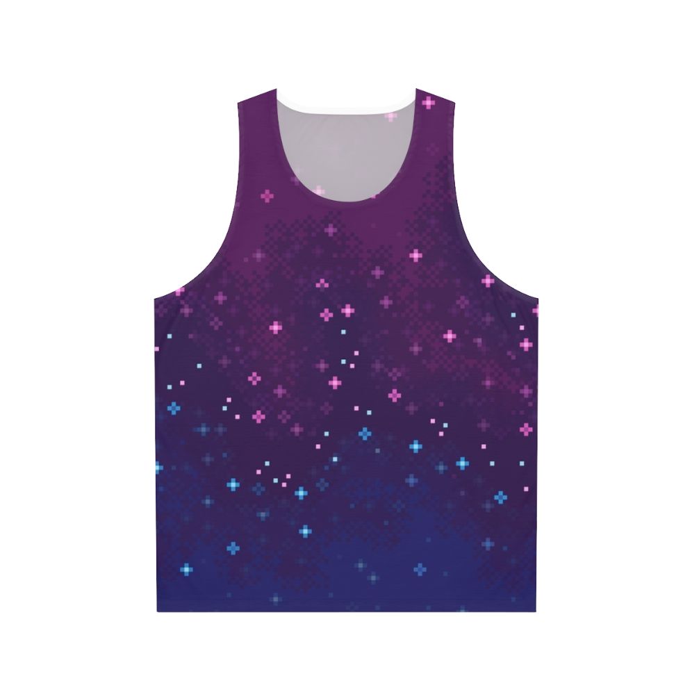 Bi pride galaxy 8bit unisex tank top