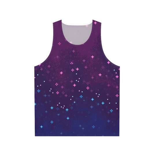 Bi pride galaxy 8bit unisex tank top