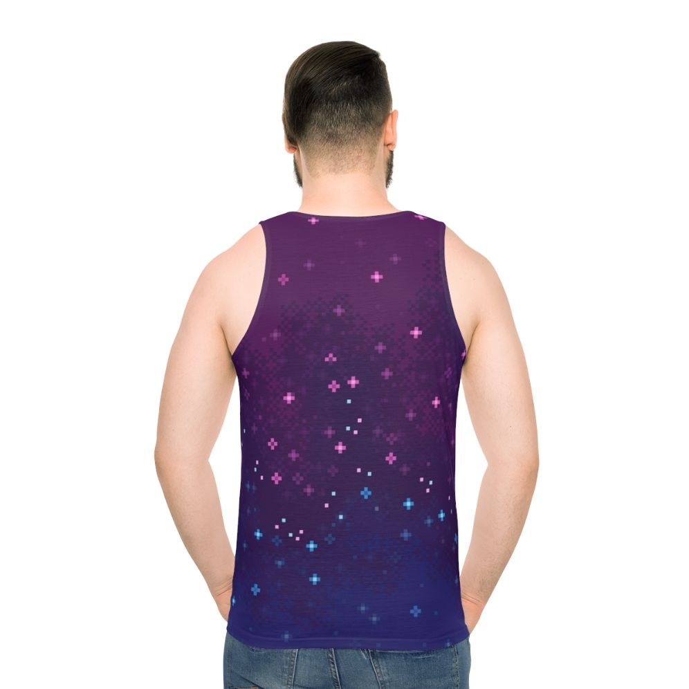 Bi pride galaxy 8bit unisex tank top
