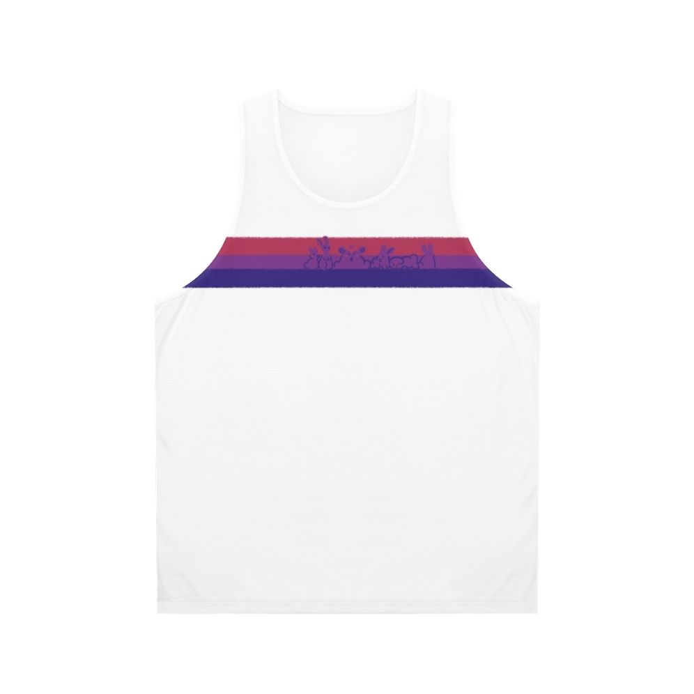 Bi Pride Rabbits Unisex Tank Top
