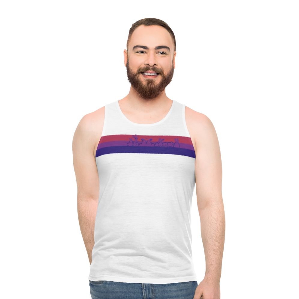Bi Pride Rabbits Unisex Tank Top
