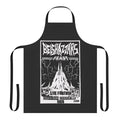 Heavy metal-themed apron with biblical imagery and metalhead references